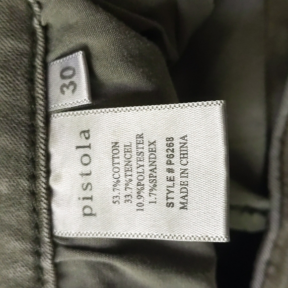 Pistola Olive Green Jeans with Knee pad detailing : Size 30 - Picture 5 of 5